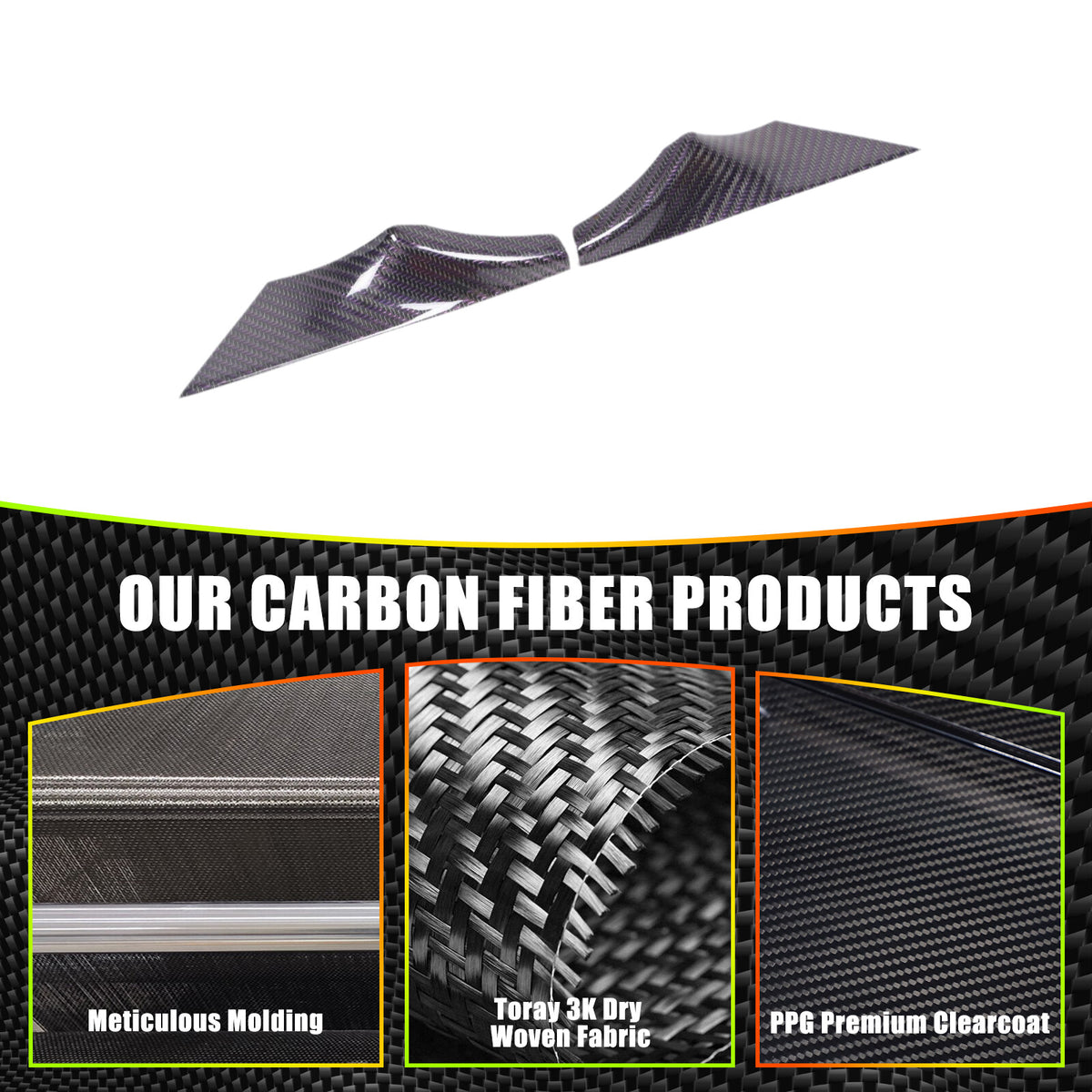 Real Carbon Fiber Interior Door Handle Panel Cover Trim For BMW 5 Series G60 24+ 18