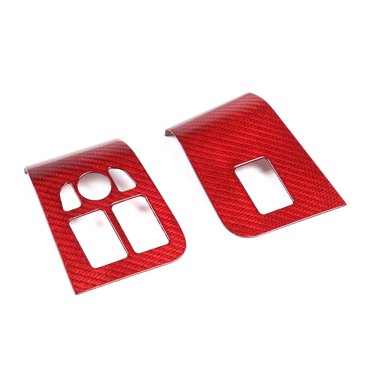 Red Carbon Fiber Window Lift Switch Button Trim Frame For Jaguar F-TYPE 2013-18 3