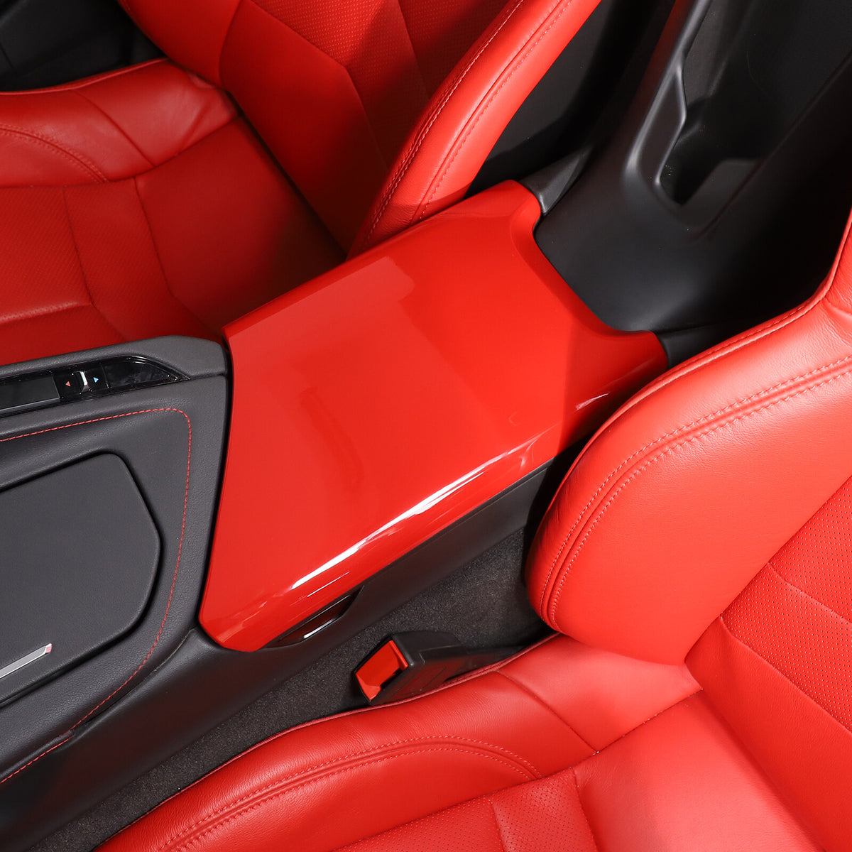Red Full Interior Set Dash Panel Decor Cover Trim Kit For Corvette C8 2020-25 - Variants 1-5 75