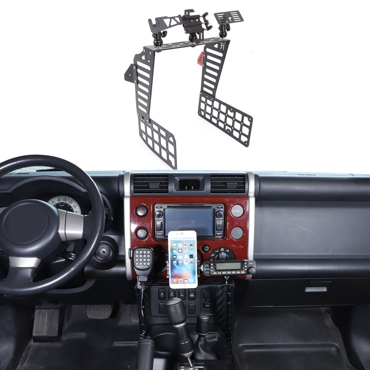 Center Console Molle Panels Digital Device Mount For Toyota FJ Cruiser 07-21 US 1