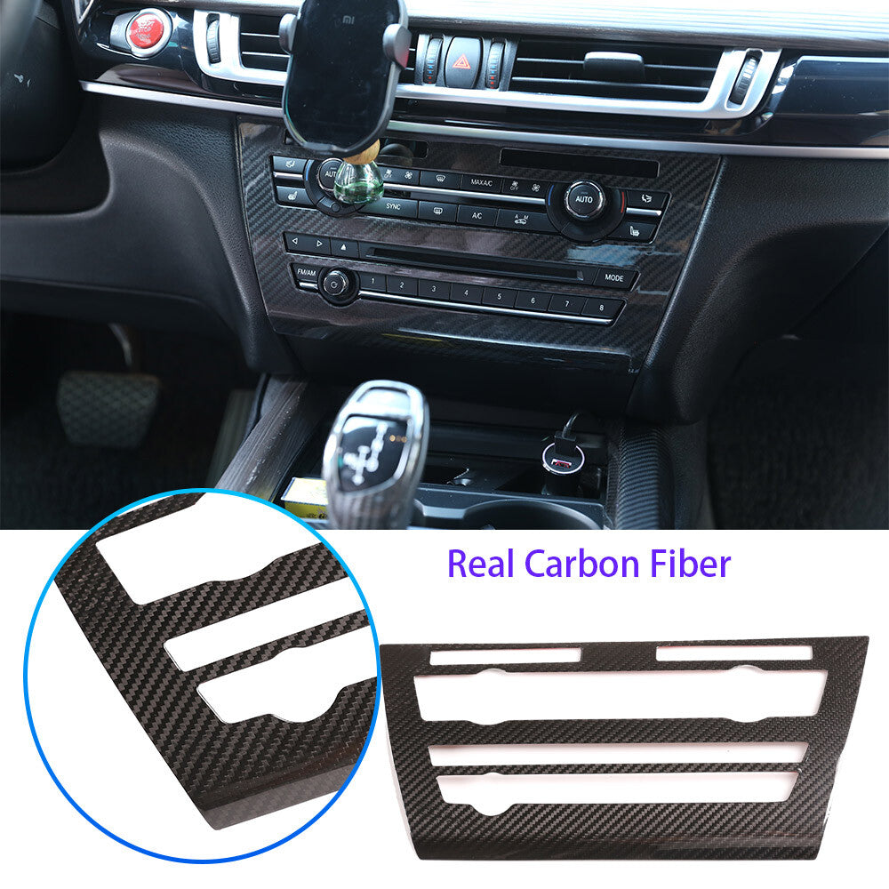 17PCS Real Dry Carbon Fiber Interior Trim Decor Cover For BMW X5 F15 2014-2018 12