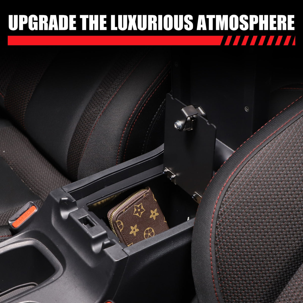 Alloy Center Console Safe GUN Storage Lock Box W/ TRAY For Subaru WRX VB 22+ US 20