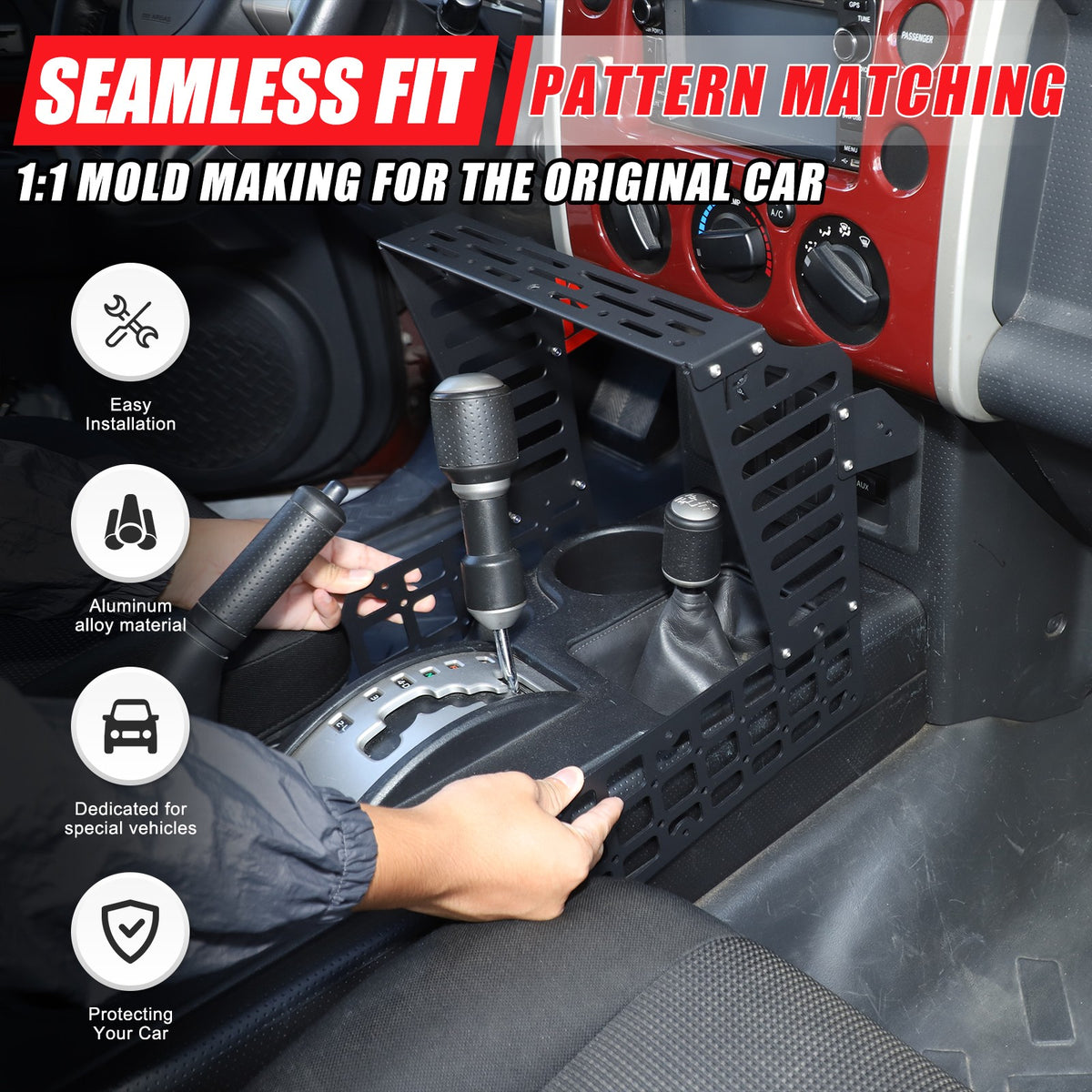 Center Console Molle Panel Digital Device Mount For Toyota FJ Cruiser 2007-21 US 5