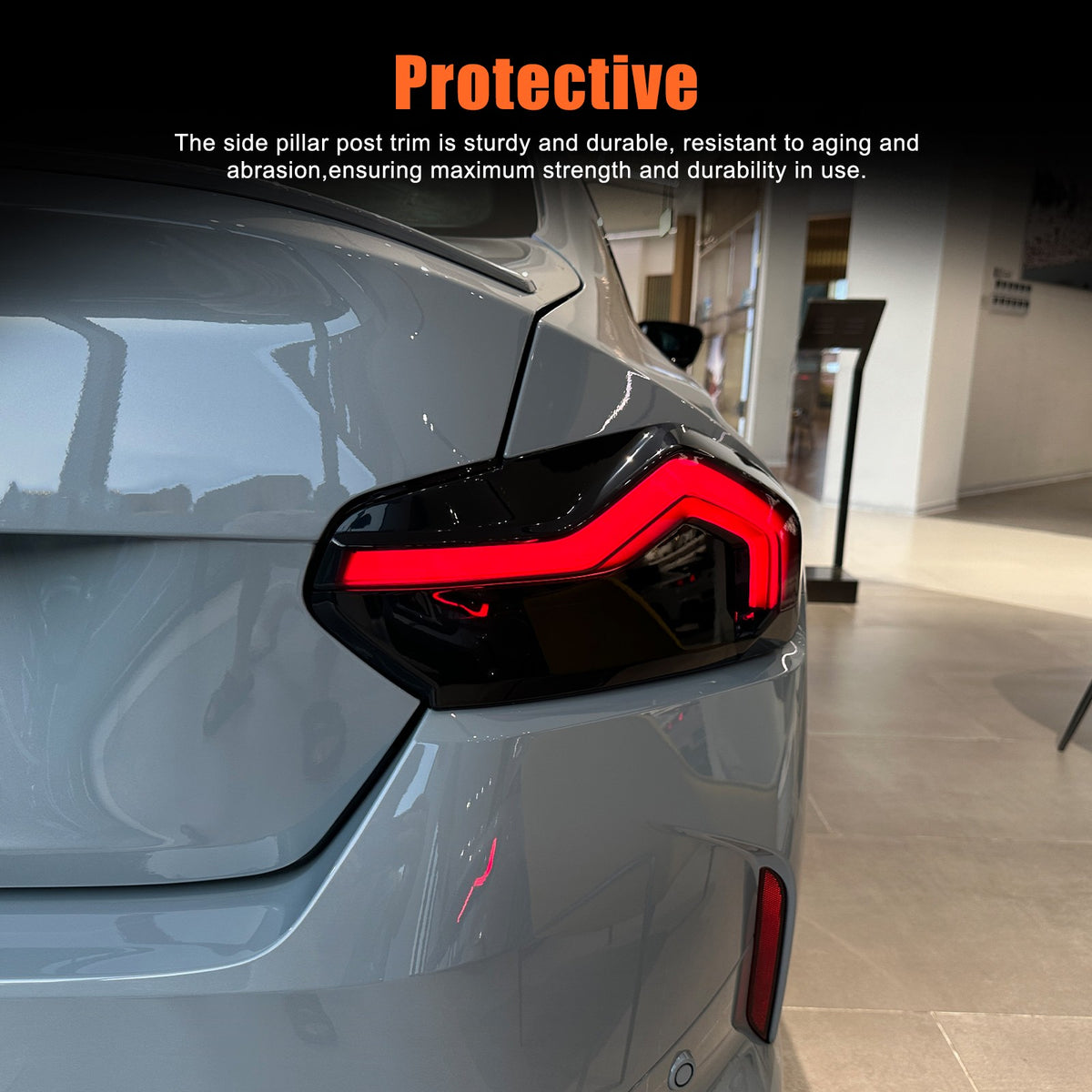 Smoked Black Rear Tail Light Trim For BMW 2 Series F22 G42/M2/M240i G87 22+ US 3