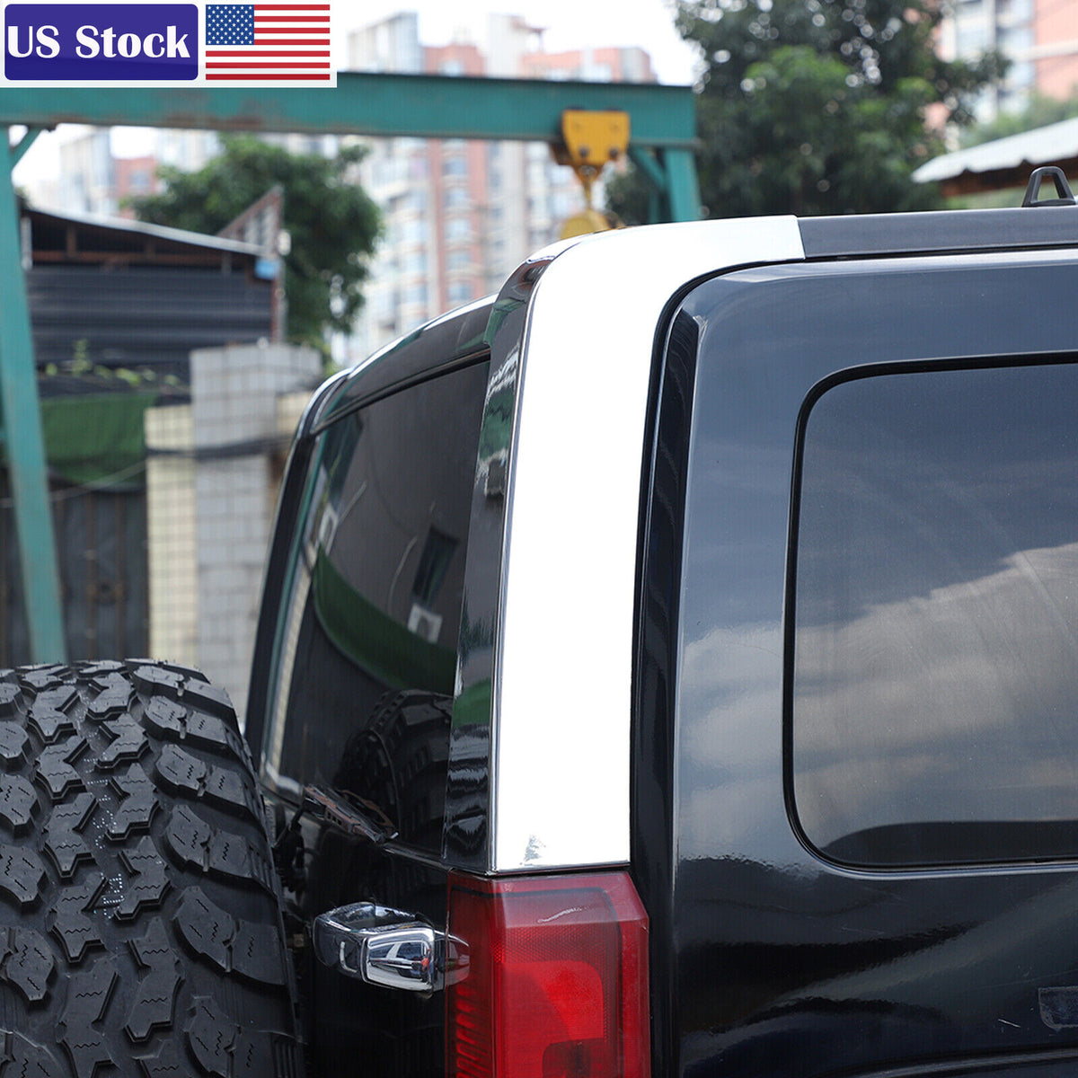 Chrome Silver Window D Pillar Trim Strip Cover For Hummer H3 2005-09 US 1