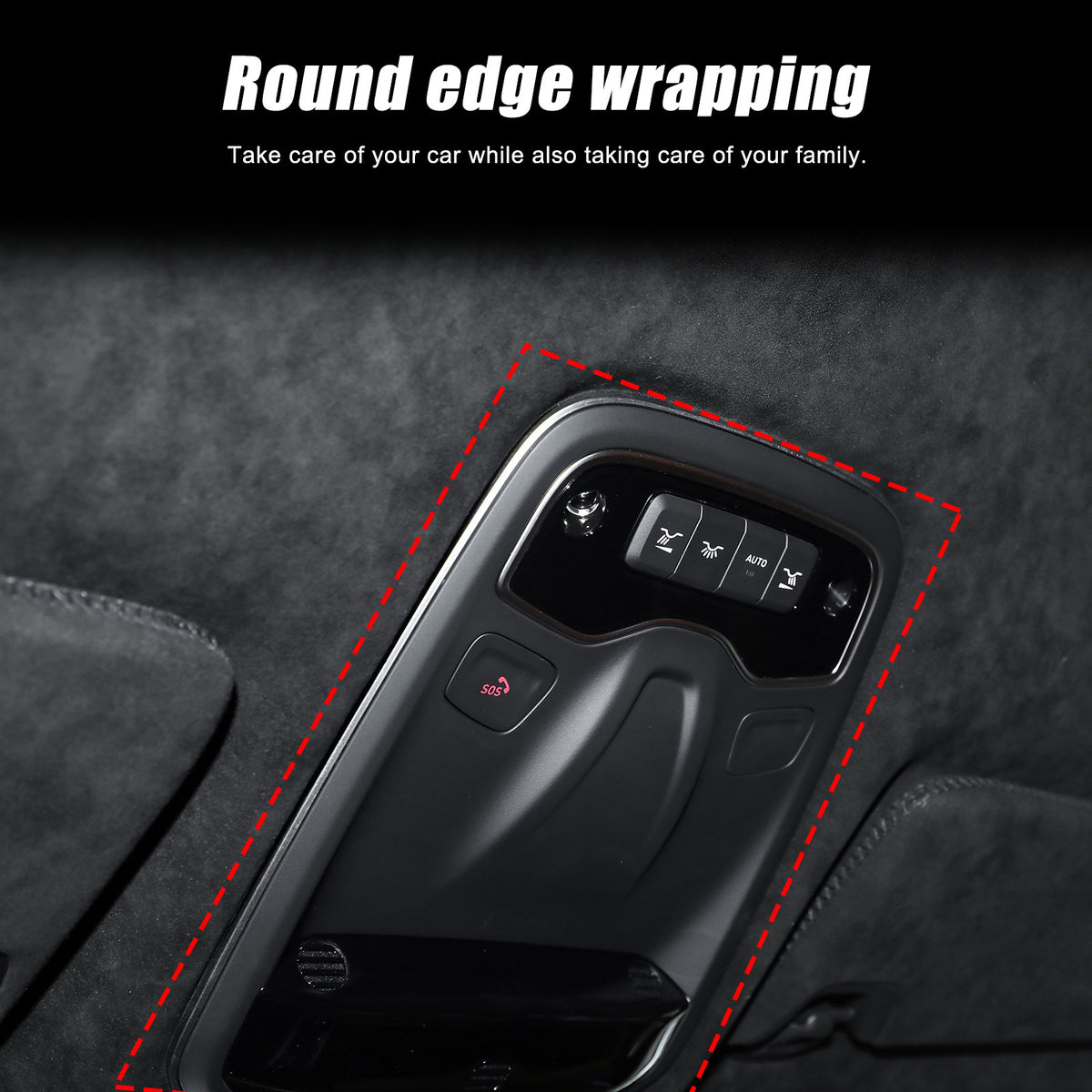 Matte Real Carbon fiber Reading light Switch Trim Cover For Lotus EMIRA 2021-25 4