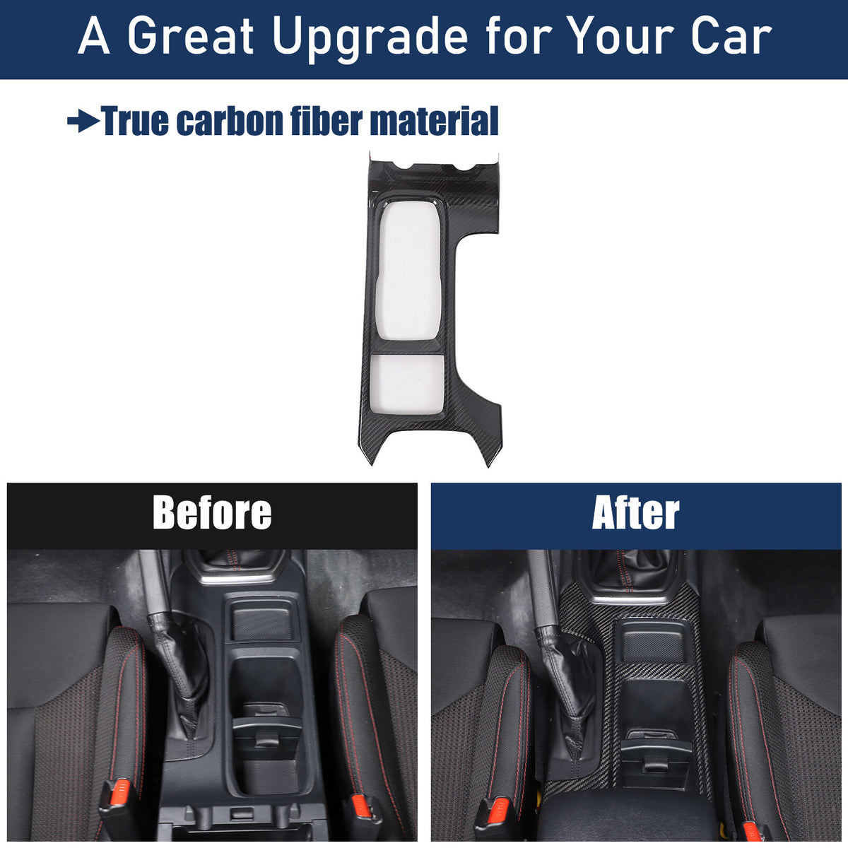 Real Carbon Fiber Console Gear Shift Panel For Subaru WRX STI VB S4 MT 2022 2024 10