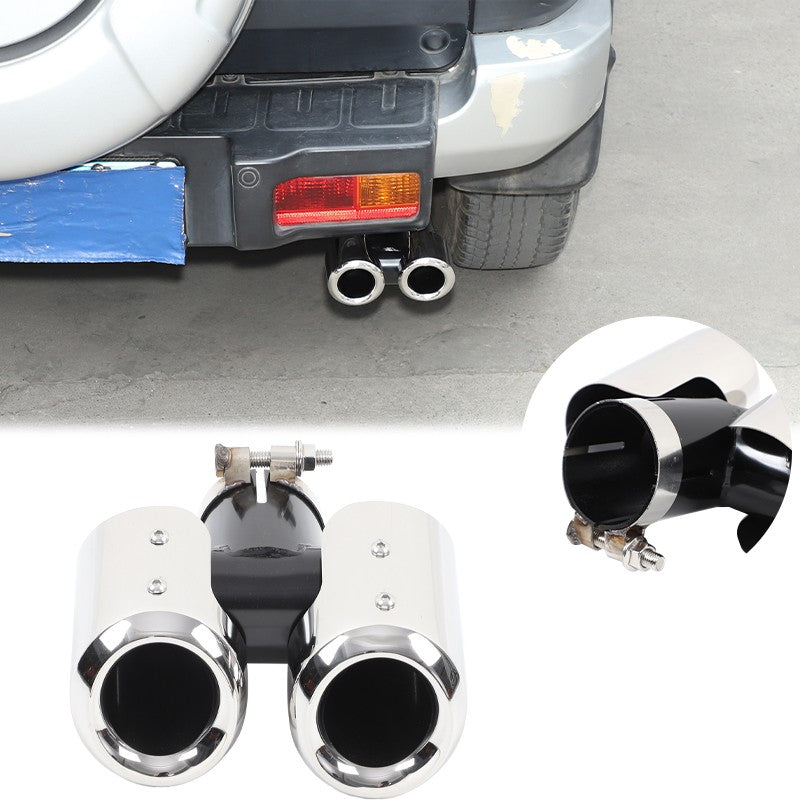 Silver Stainless Steel Exhaust Tail Pipe Tip For Toyota FJ Cruiser 2007-2021 2
