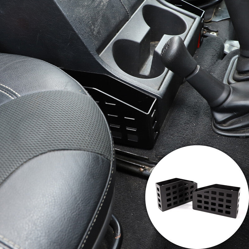 Black Gear Shift Side Storage Box Two Baskets Trim For LR Defender 04-19 8