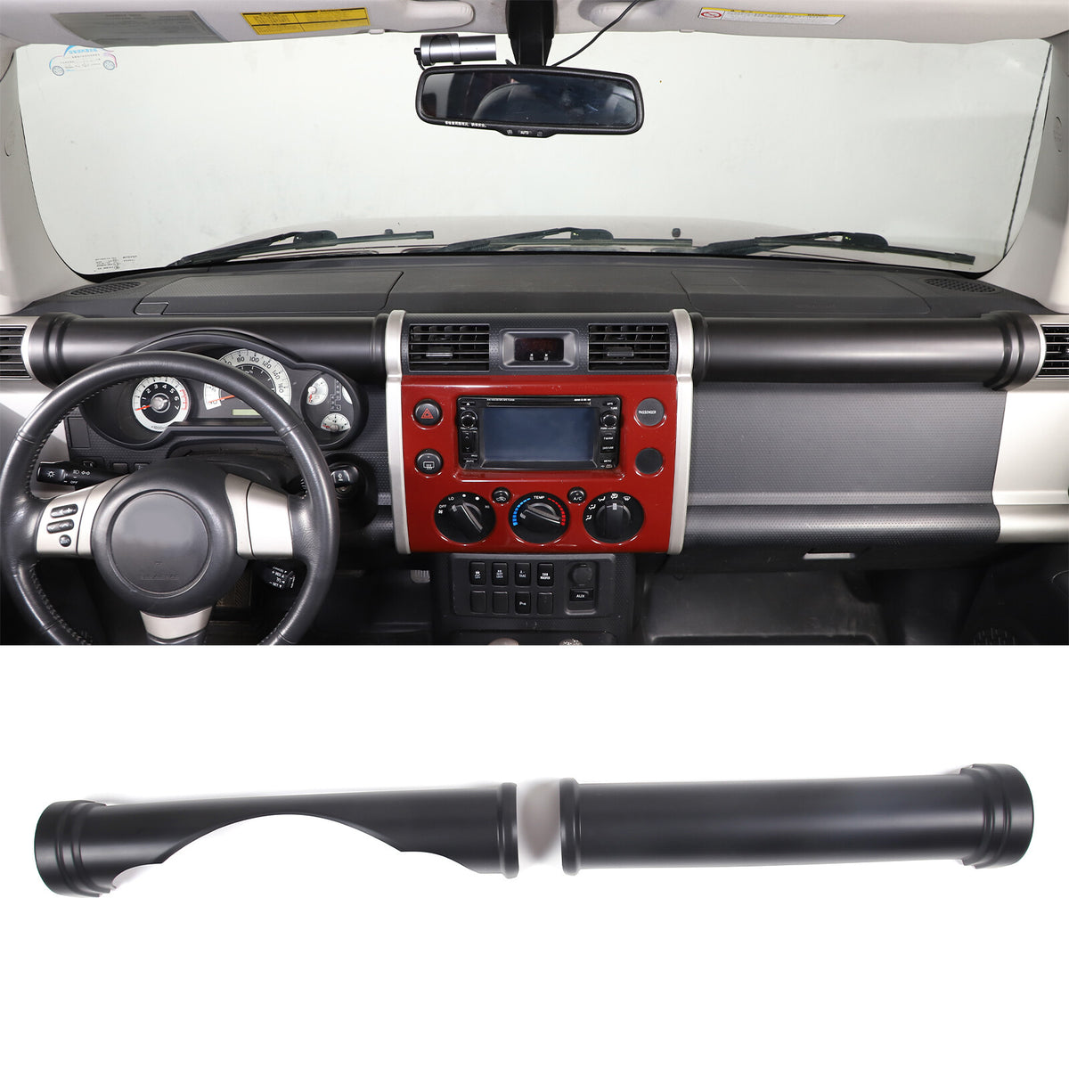 Matte Black ABS Interior Full Set Cover Trim Kit Set For FJ Cruiser 2007-2021 28
