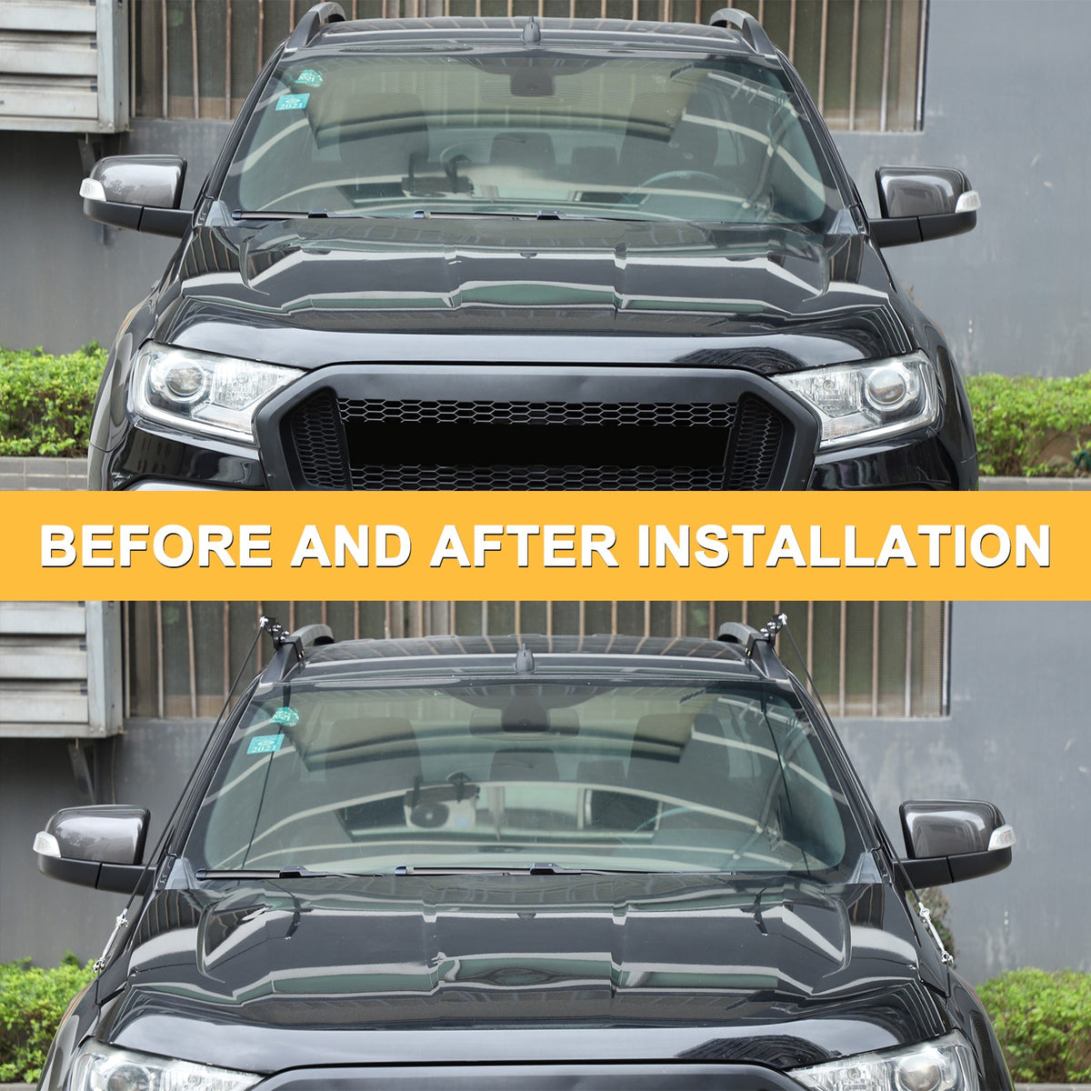 Front Grille Bull Bar Bush Guard Divider For Ford Ranger T6 T7 2015-2021 15