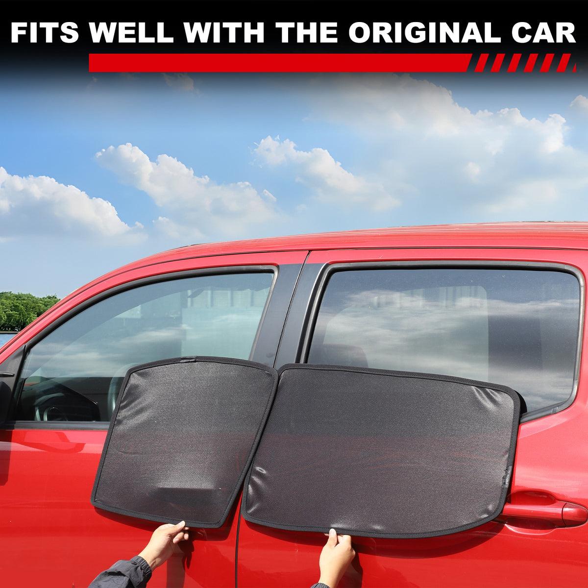 Front Rear Window Sun Shade Cover Mesh Shield Screen For Toyota Tacoma 2016-2022 8