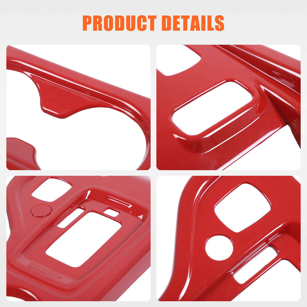 ABS Red Center Console Gear Shift Panel Trim For Ford Ranger T7 T8 2015-2021 9