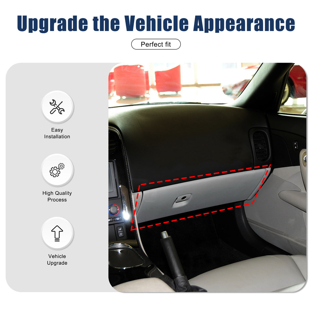 Real Carbon Fiber Co-pilot Storage Glove Box Cover For Corvette C6 2005-13 10