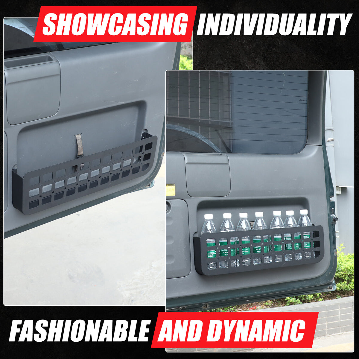 Aluminum Alloy Tailgate Storage Molle Panel For Toyota Prado FJ120 03-09 11