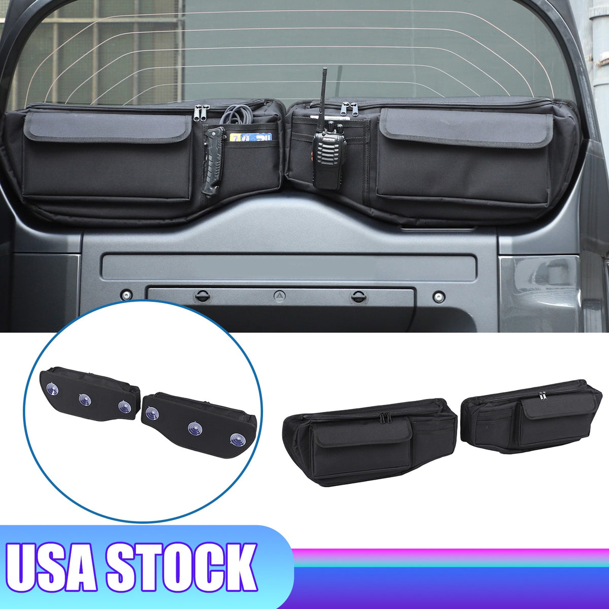 Tailgate Rear Door Window Hanging Storage Bag For LR Defender L663 20+ US 1
