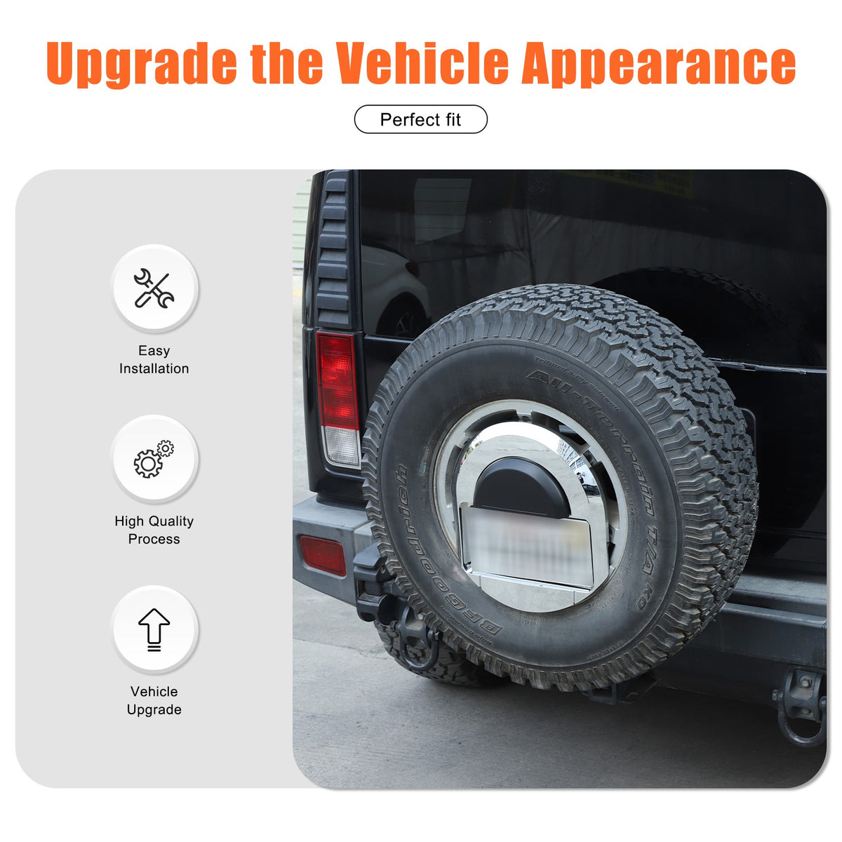 Replace Spare Tire License Plate Base For Hummer H2 2003-09 OE:25782333 2
