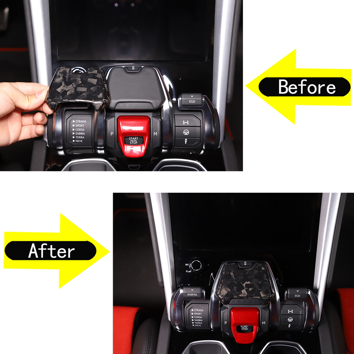 34 Styles Forged Real Carbon fiber Interior Trim Kit For Lamborghini URUS 18-23 - Variants 11-15 9