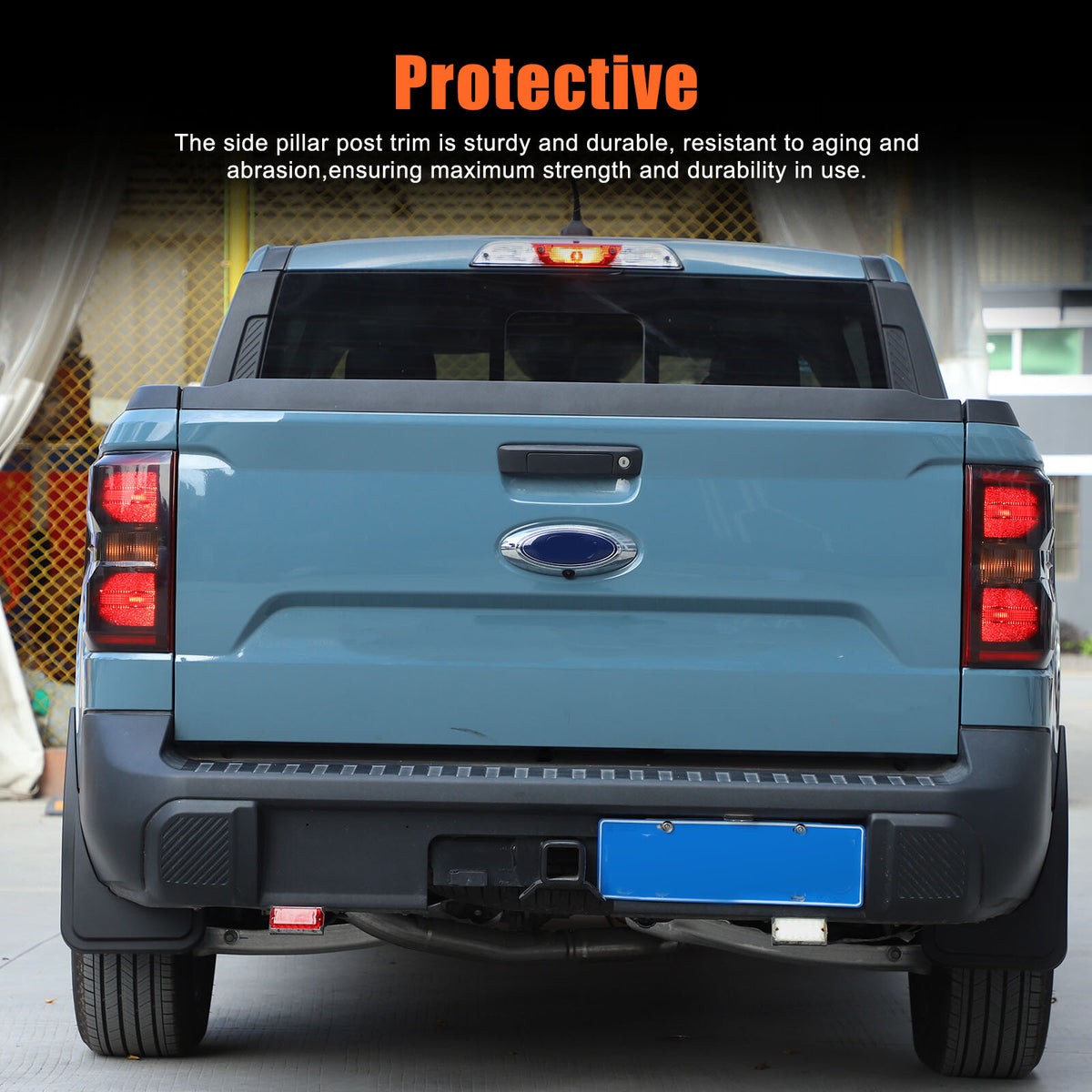Smoked Black Front Rear Tail Light Emblem Cover Trim For Ford Maverick 2022-2024 29