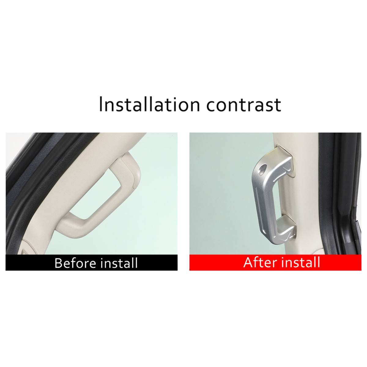 Silver Interior A-Pillar Grab Handle Trim Frame For Nissan Titan 2016-2023 21