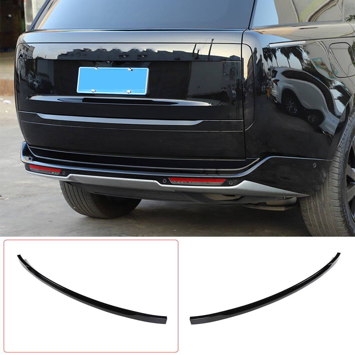 Glossy Black ABS Tailgate Trunk Handle Cover Trim For Range Rover Vogue 2023-24 19