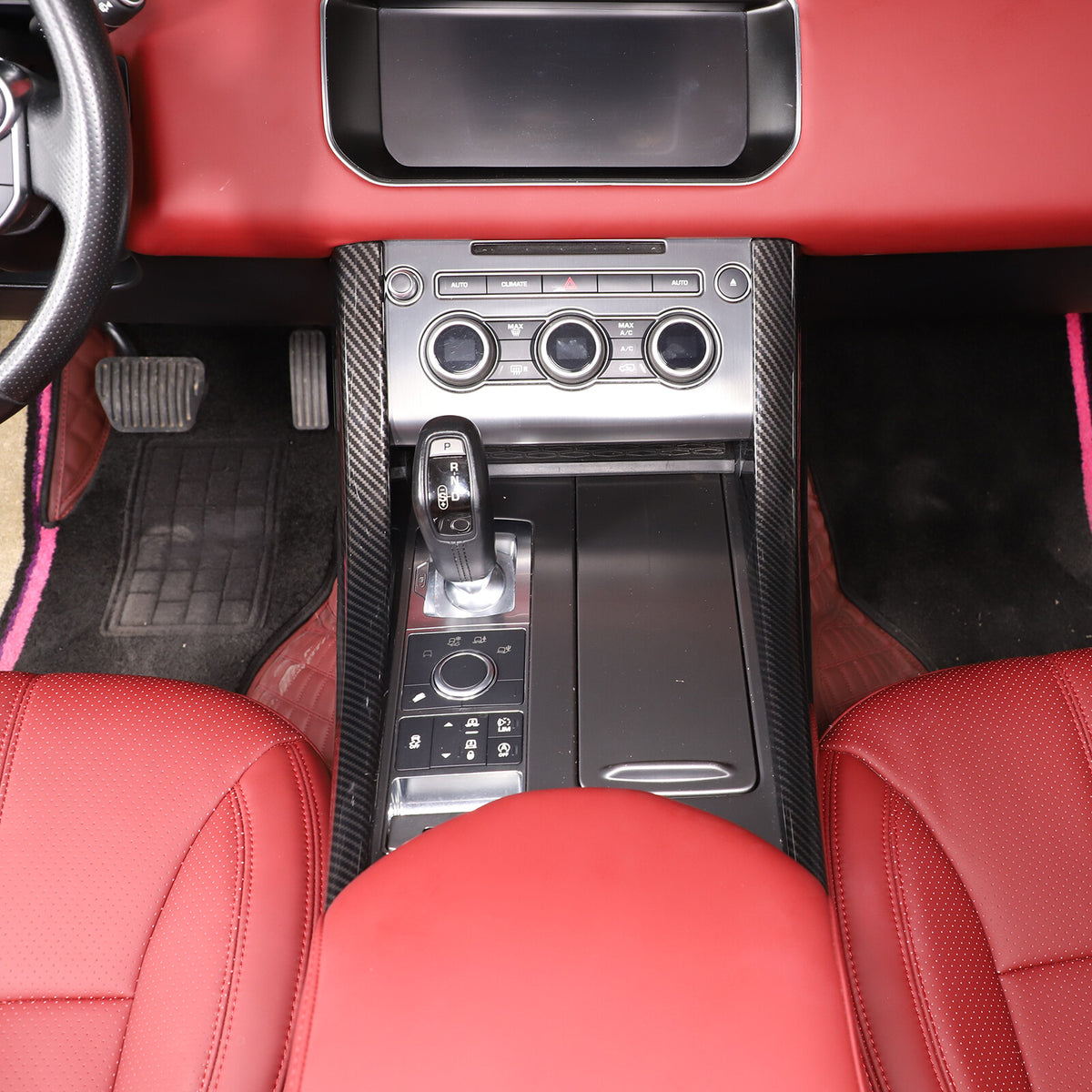 Carbon Fiber ABS Console Side Trim Strip Cover For Range Rover Sport 2014-17 US 12