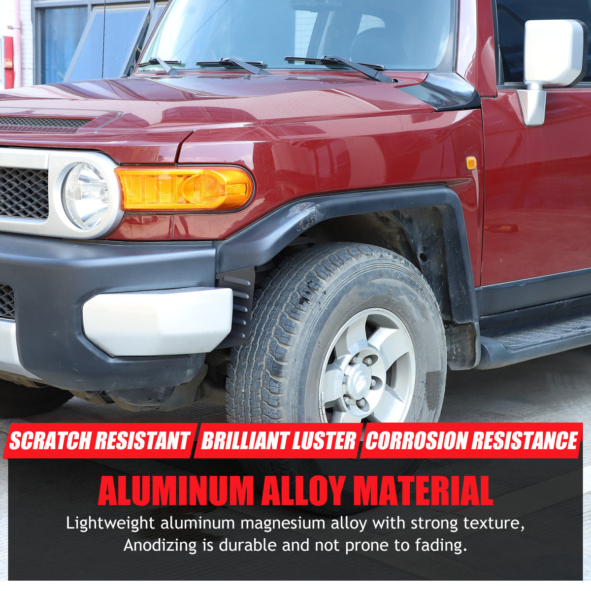 Black Alloy Mud Flaps Splash Guards Mudguard For Toyota FJ Cruiser 07-21 US 13