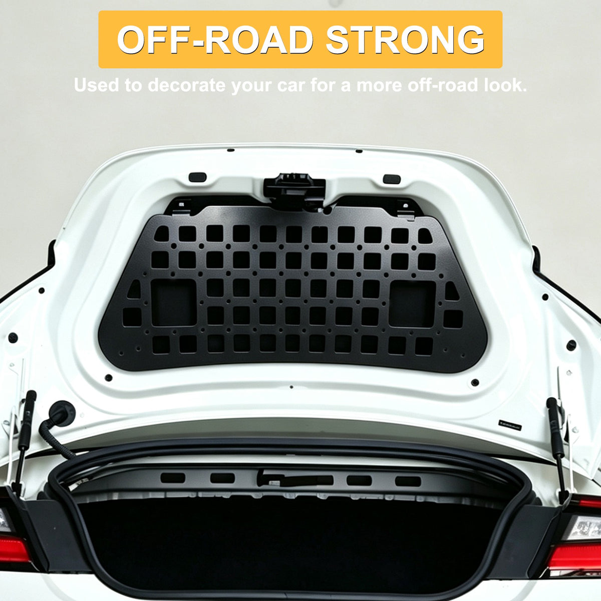 Aluminum Trunk Lid Hanging Bag Rack Molle Panel For Toyota Subaru BRZ 2022+ 18