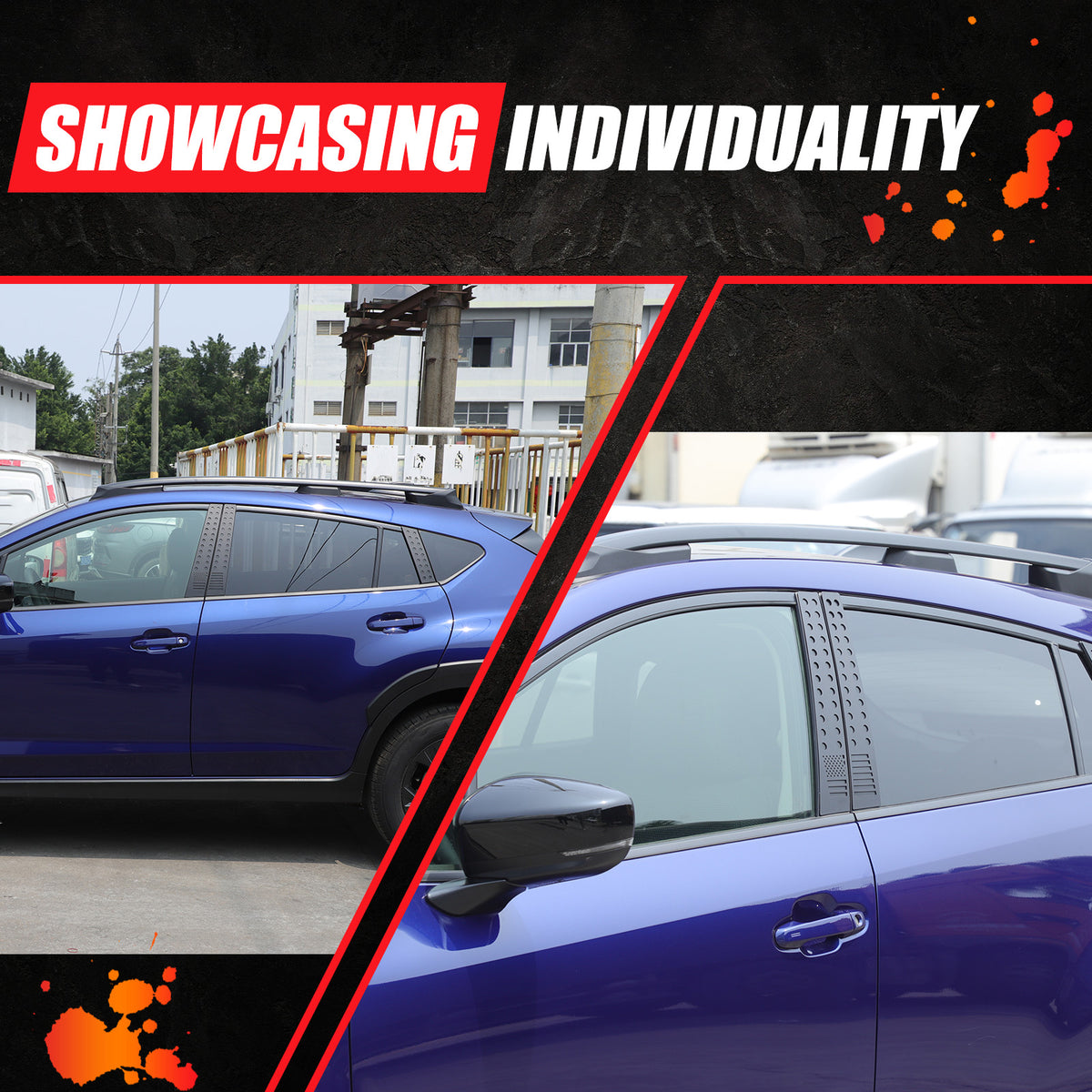 US Flag Alloy Window Center Pillar Trim Panel For Subaru Crosstrek 24+ 10