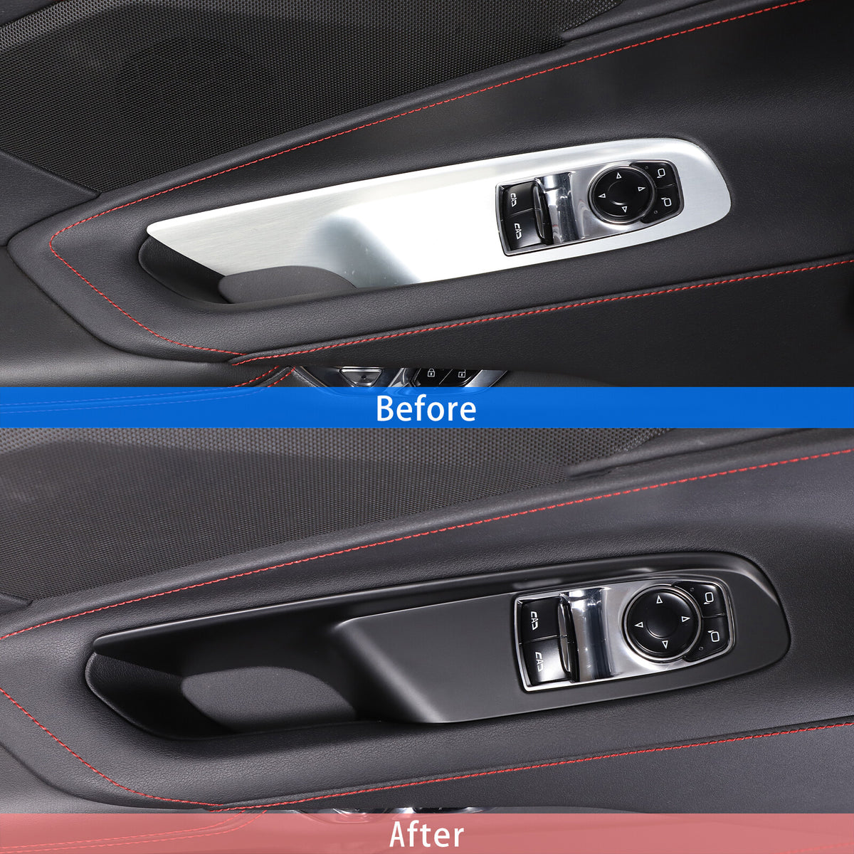 Matte Black ABS Full Interior Set Cover Trim Kit For Corvette C8 2020-25 - Styles 1-5 17