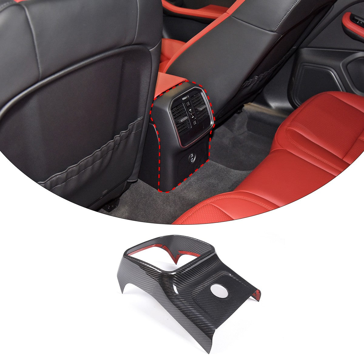 Real Carbon Fiber Interior Center Full Trim Cover Set For Porsche Macan 2014-20 11