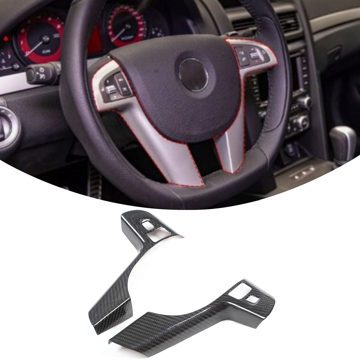 Real Dry Carbon Fiber Steering Wheel Trim For Pontiac G8 2008-2009 2