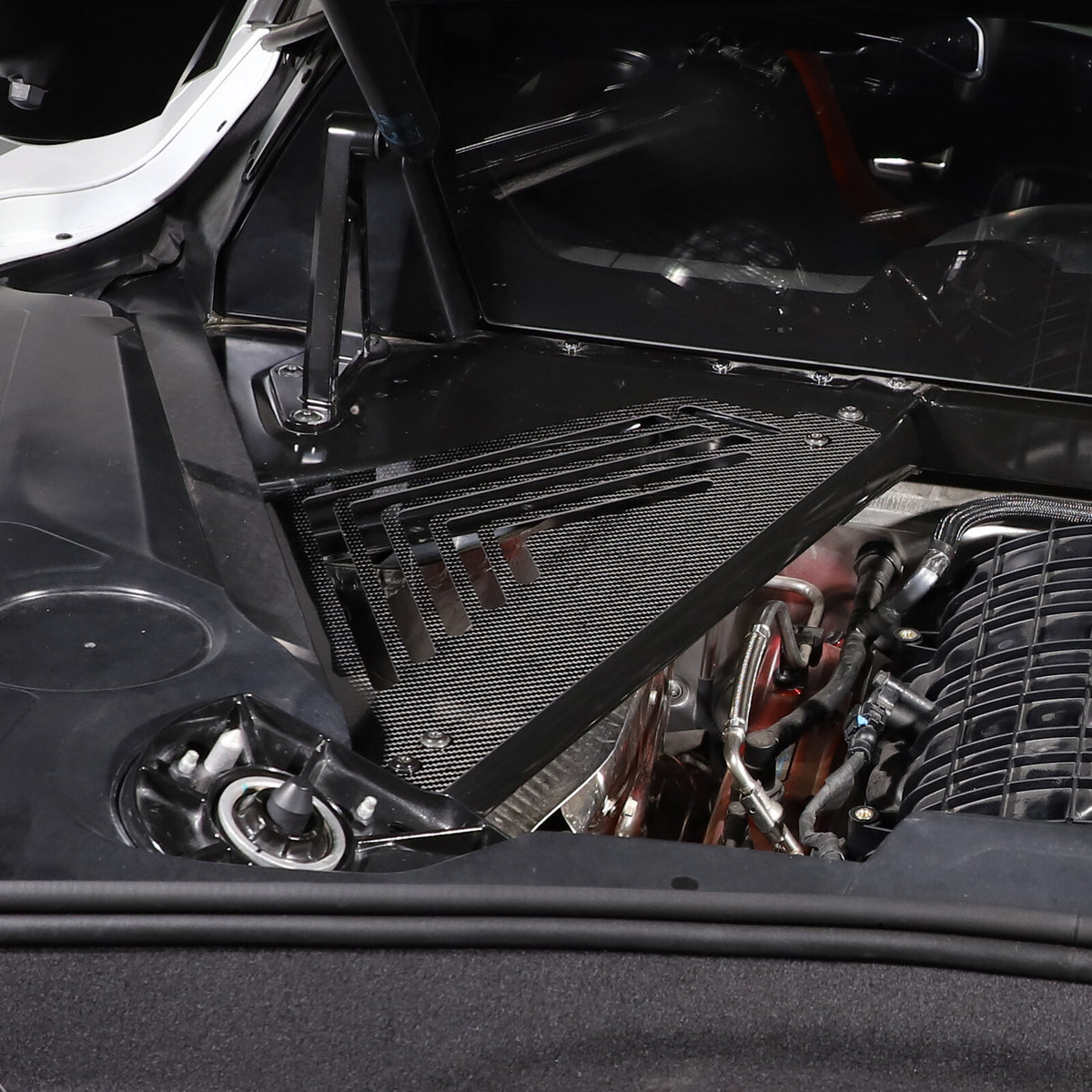 Real Carbon Fiber Engine Bay Tank Panel Cover Frame Trim For Corvette C8 2020-26 - Styles 6-10 16