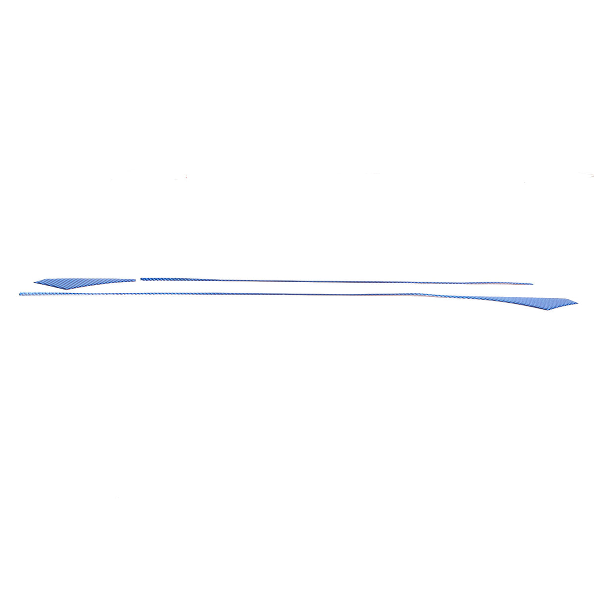 Blue Carbon Fiber Inner Door Panel Waistline Trim Sticker For Corvette C6 05-13 16