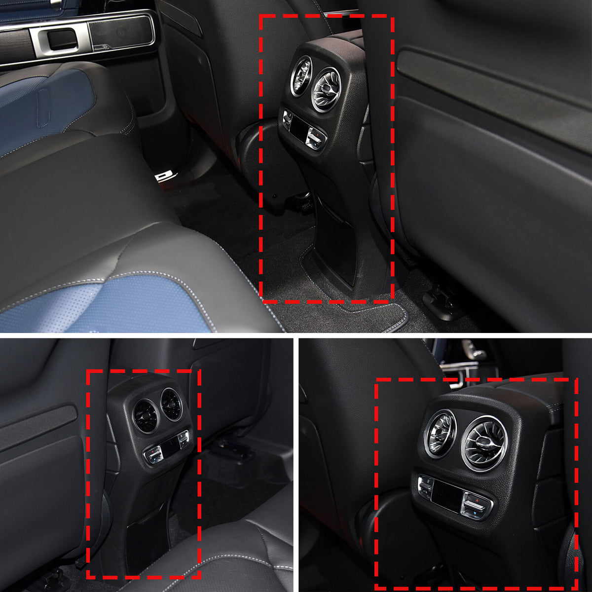 Honeycomb Carbon Fiber Rear Air Vent Outlet Trim For Benz G-Class W463 21-23 9