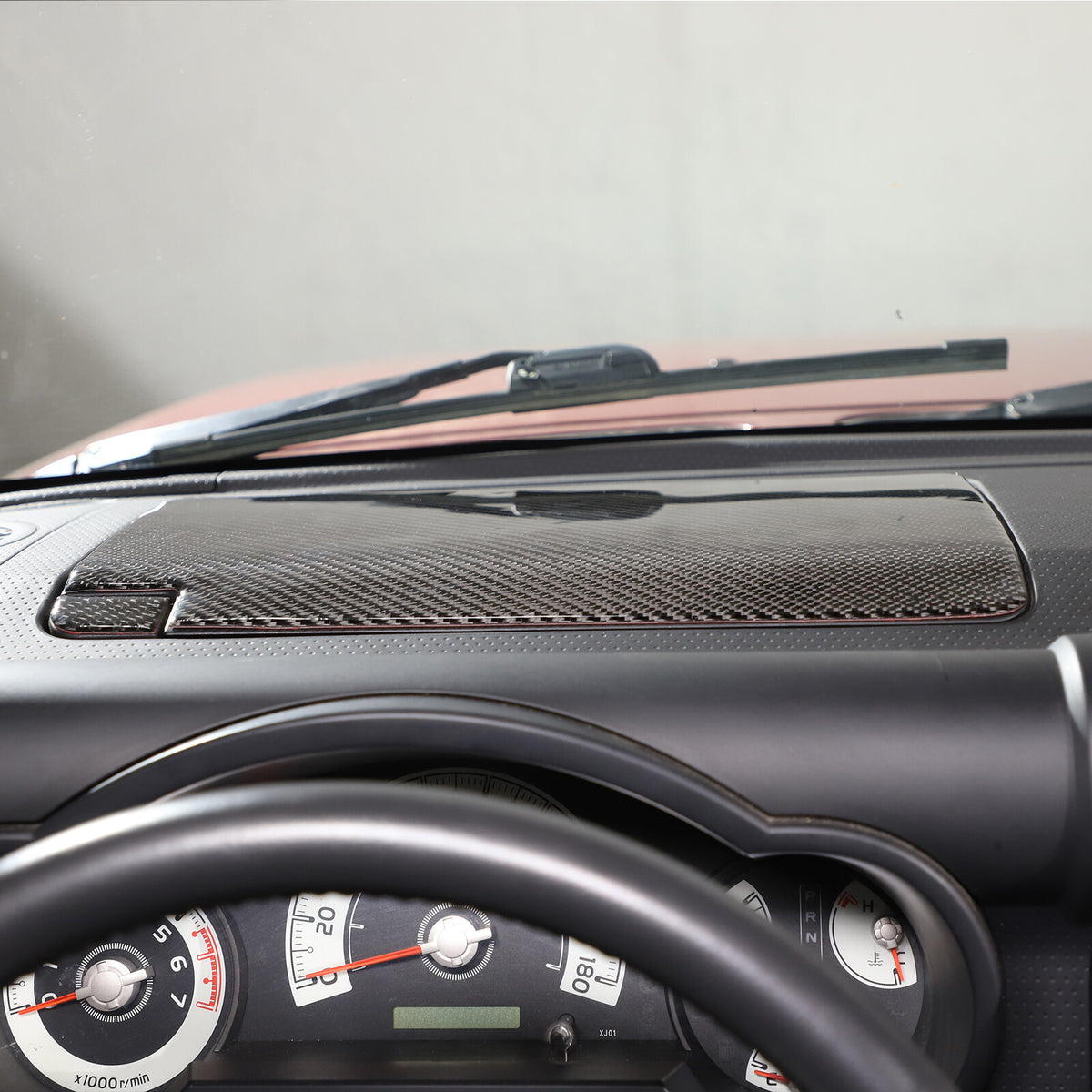 Carbon Fiber Dashboard Storage Box Panel Sticker For Toyota FJ Cruiser 2007-2021 6