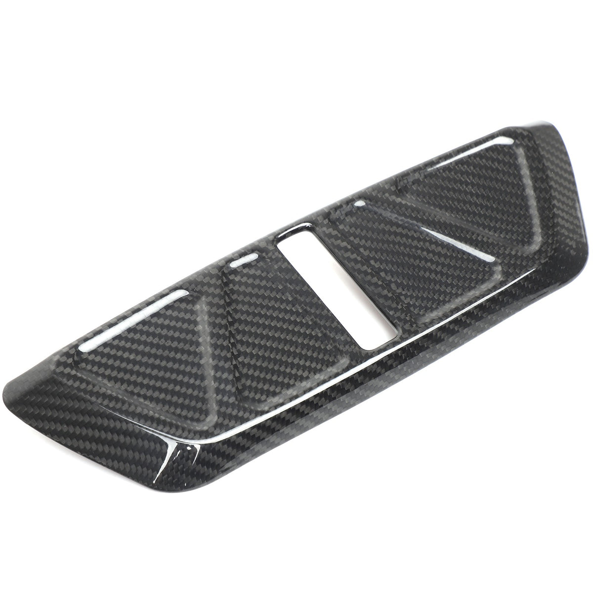 Real Carbon Fiber Trunk Lock Base Cover Trim For Corvette C8 Coupe 2020+ 4