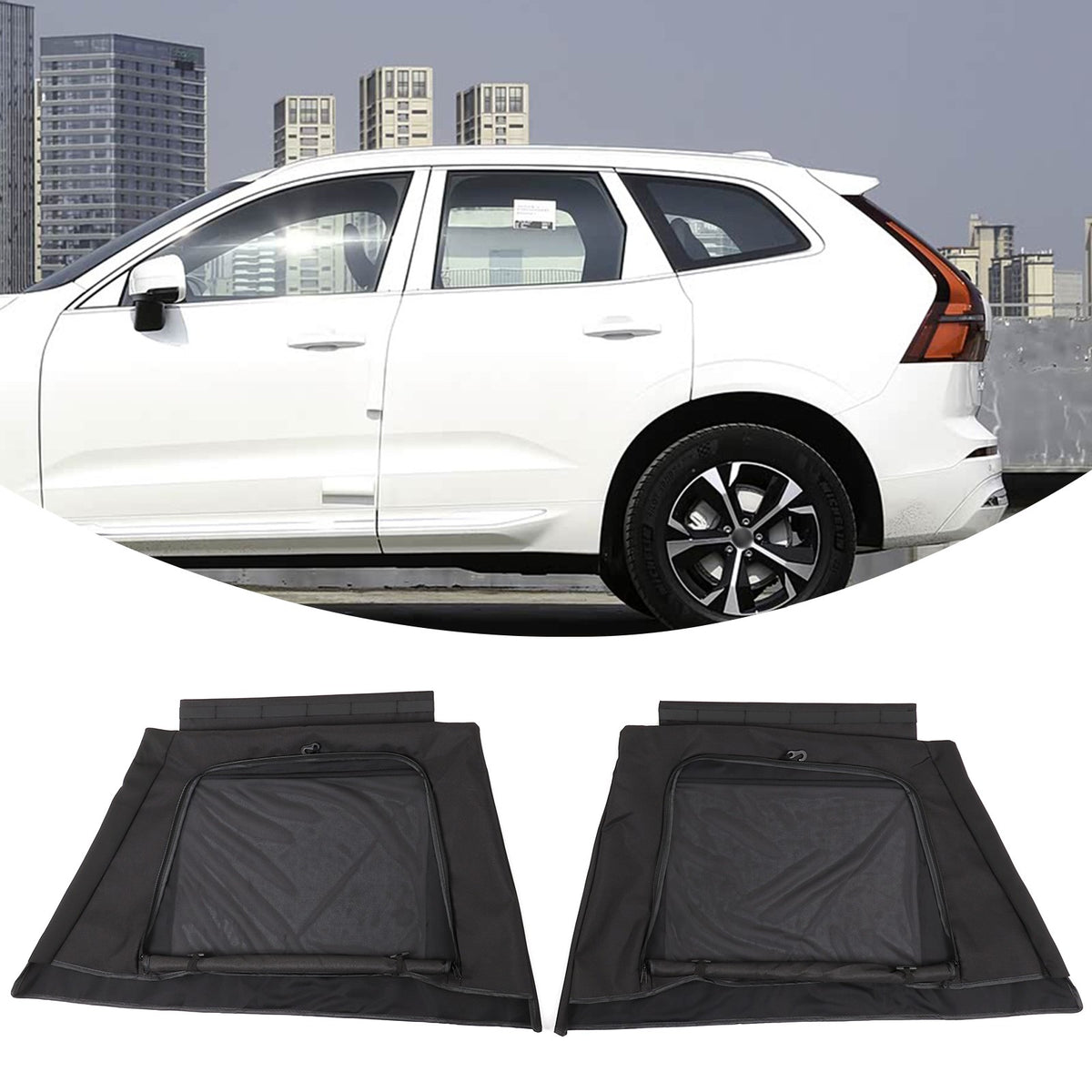 Car Side Window Sun Shade Mesh Screen Cover Bug Net For Volvo XC60 2026 1