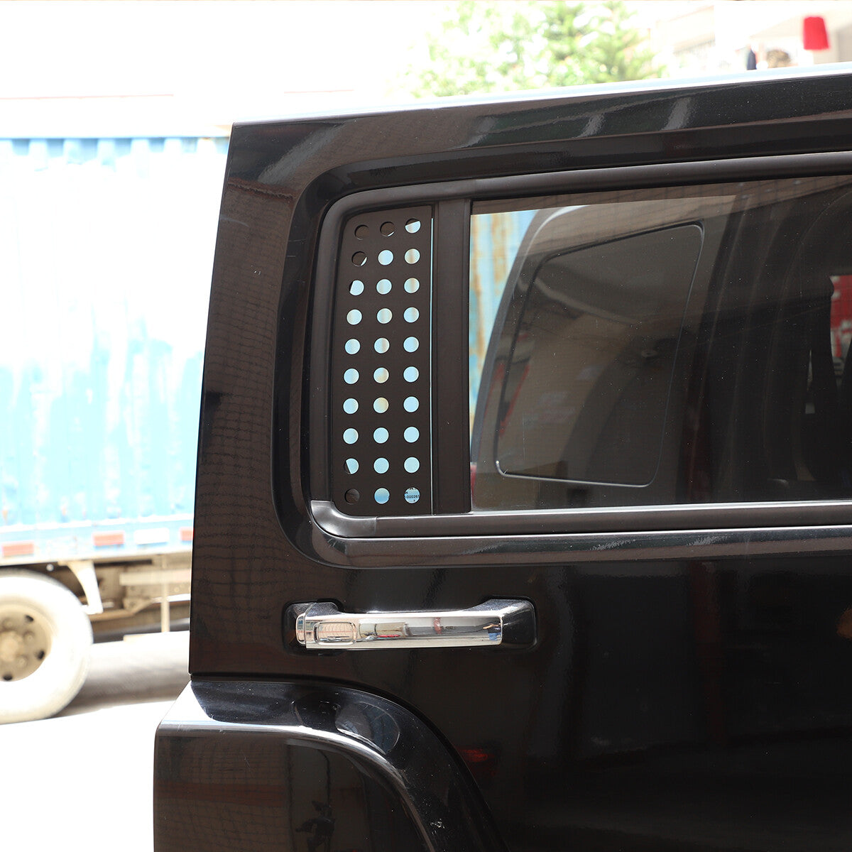 2X Black Window B pillar Post Protector Cover Trim For Hummer H3 2005-2009 US 11