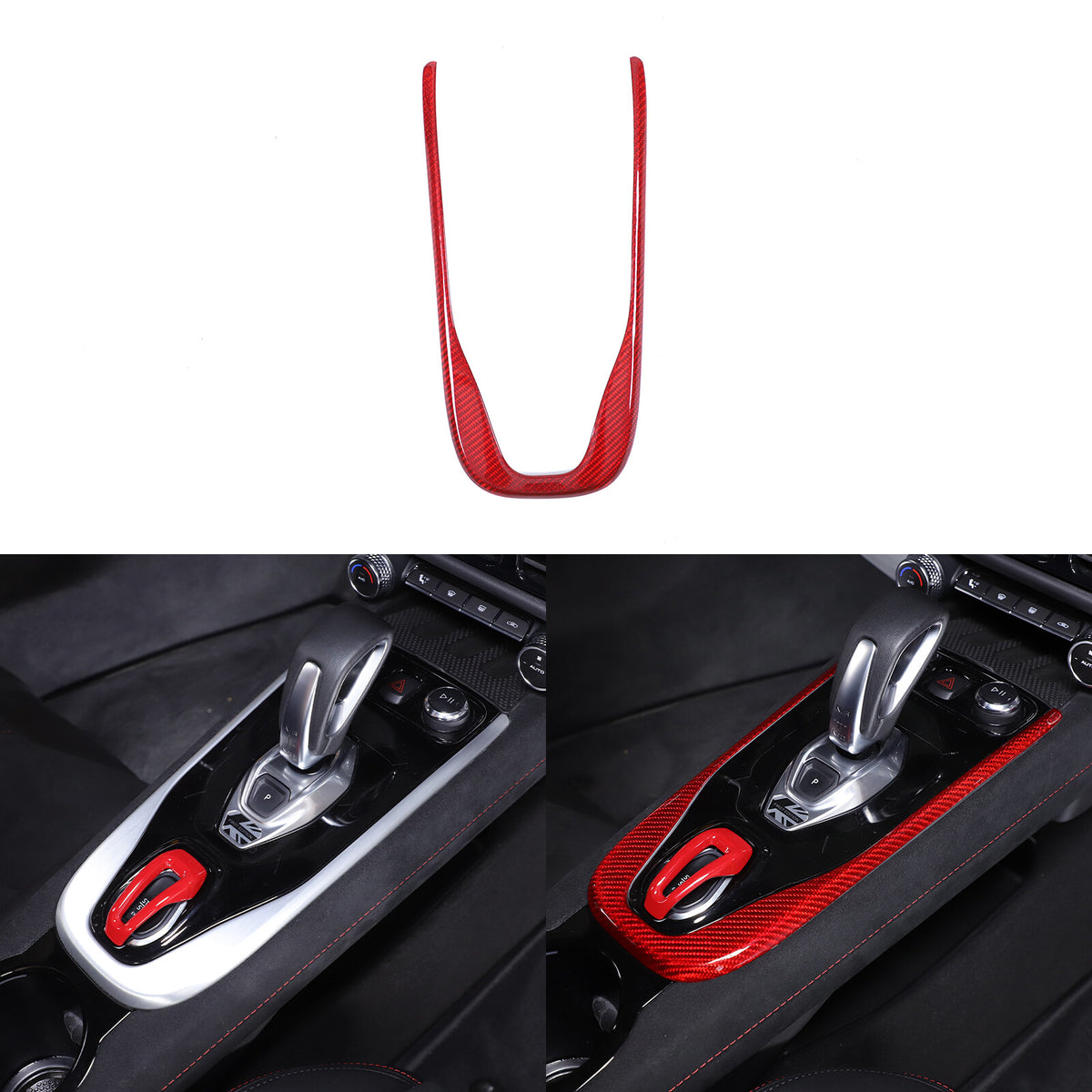 Red Real Carbon Fiber Interior Exterior Conosle Trim Cover For Lotus EMIRA 21-25 136