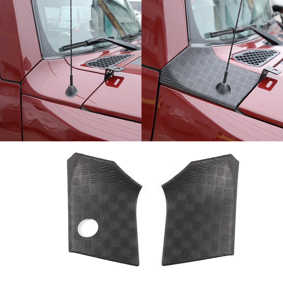 Hood Side Headlight Trim Overlay Anti-Scratch Panel For Toyota FJ Cruiser 07-21 11