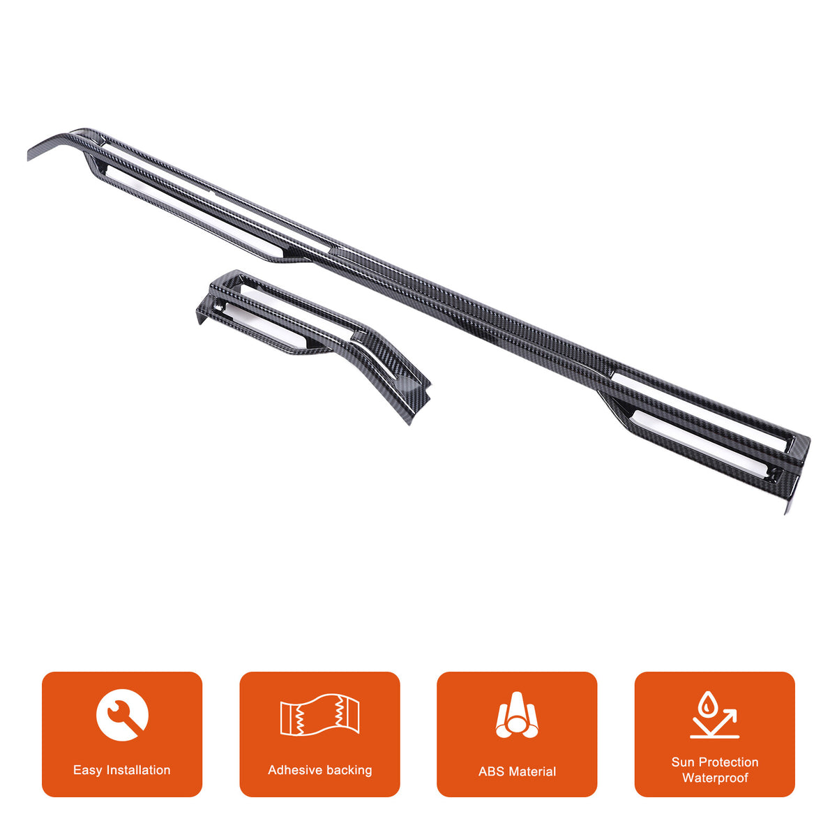 Carbon Fiber Console Dashboard Air Outlet Vent Stripe Trim For MG4 EV 2022-2024 8