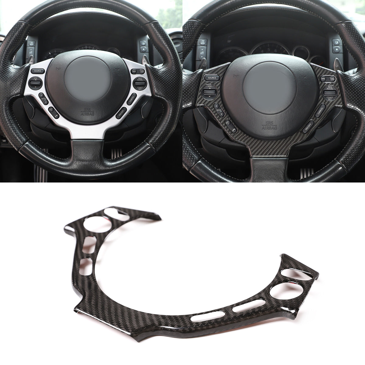 Real Carbon Fiber Interior Set Cover Trim Kit For Nissan GTR R35 2008-2016 US 57