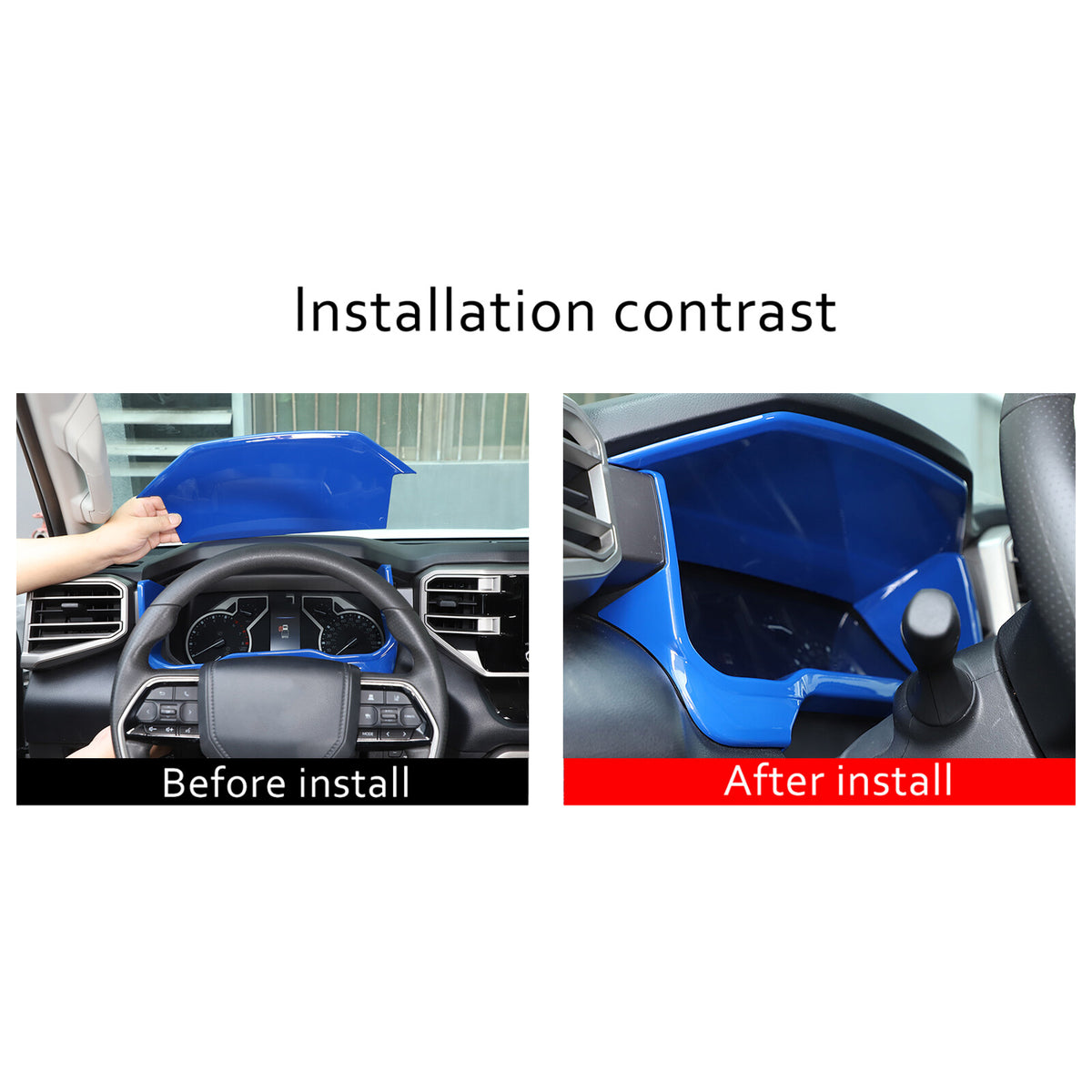 Matte Black Dashboard Instrument Frame Trim Cover For Toyota Tundra 2022-26 17