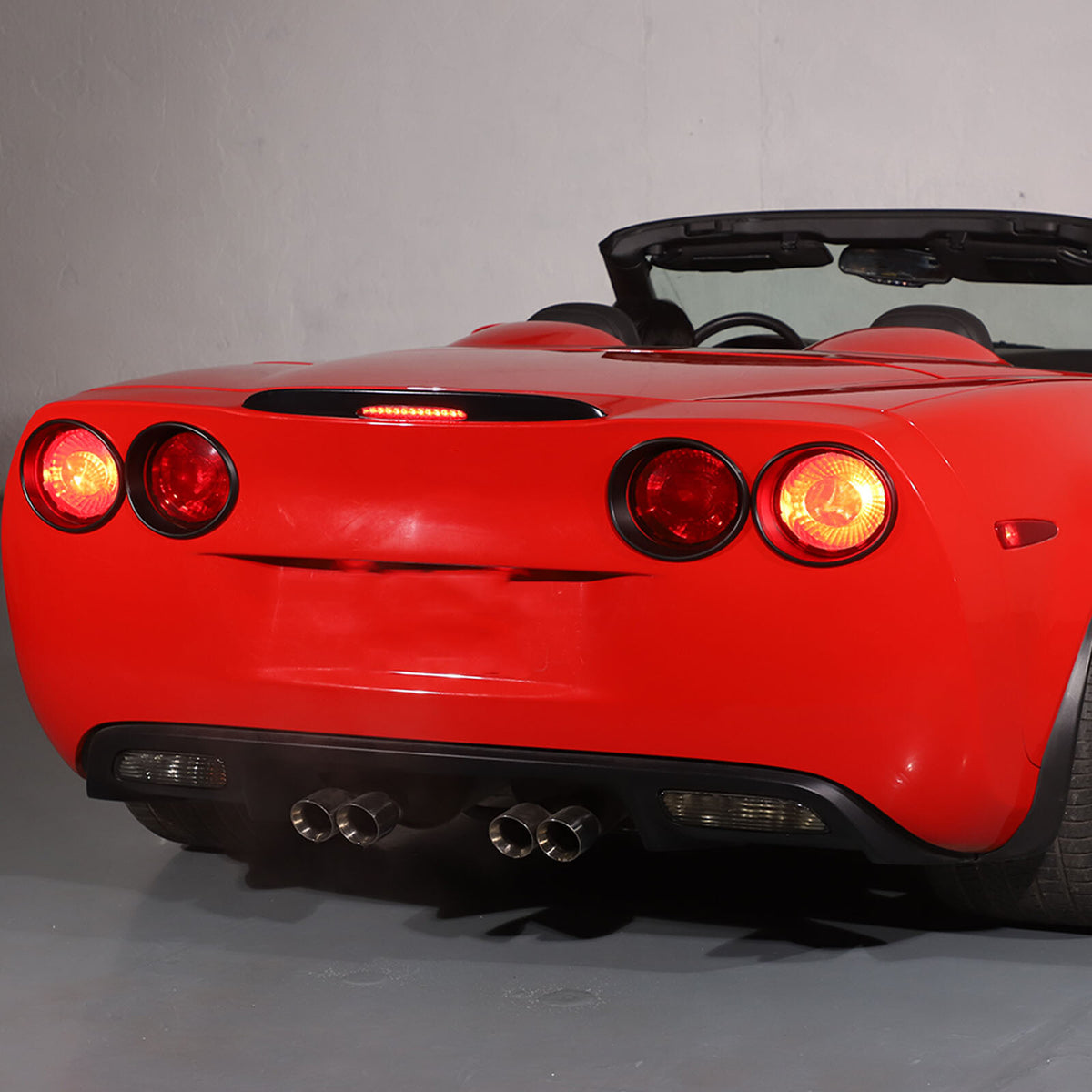 Matte Black Tail Light Lamp Cover Trim Ring Overlay For Corvette C6 2005-2013 7