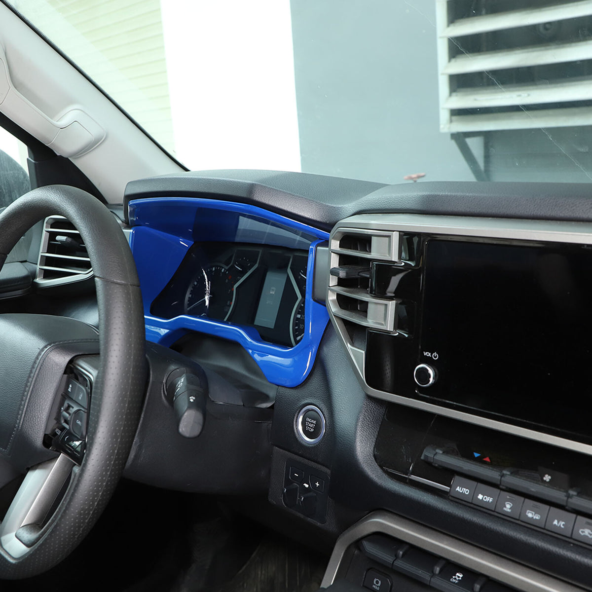 Matte Black Dashboard Instrument Frame Trim Cover For Toyota Tundra 2022-26 8