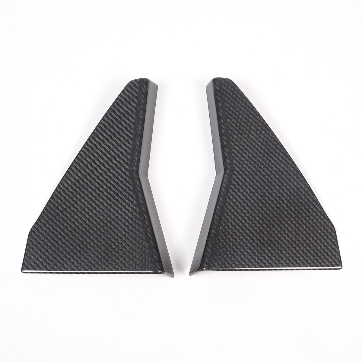 Real Dry Carbon Fiber Rear Window Corner Cover Trim Frame For Corvette C8 20-26 3