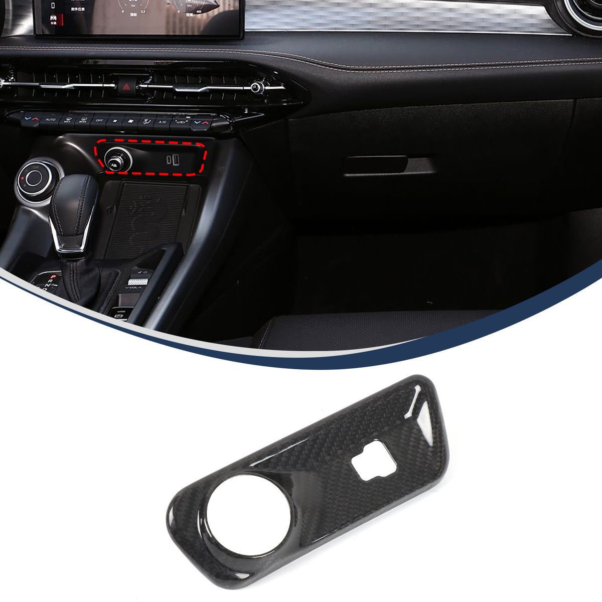 Real Carbon Fiber Cigarette Lighter Panel Trim For Alfa Romeo Tonale 10