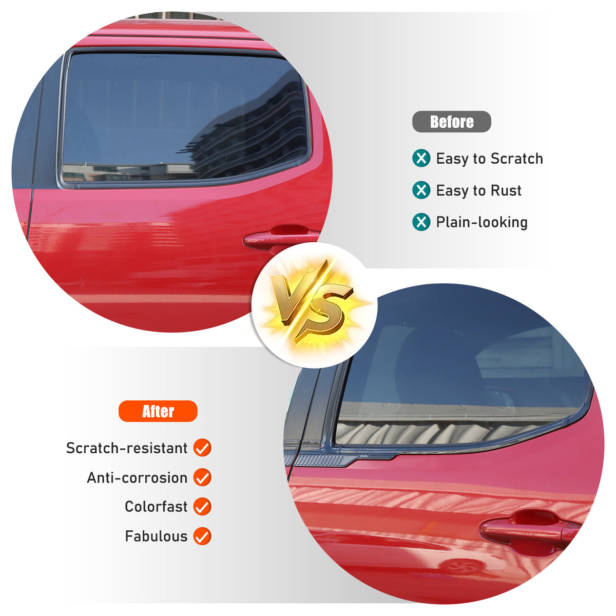 Black ABS Exterior Window Bottom Sill Trim Strip For Toyota Tacoma 2015-2022 8