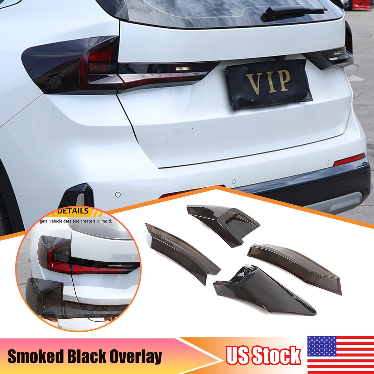 Smoked Black Rear Tail Light Guard Decor Cover Trim For BMW X1 iX1 U11 2023+ US 1